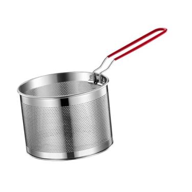 Imagem de Gralara Cesta de fritadeira de aço inoxidável, cesta de fritura de cozinha, malha de arame, utensílios de mesa multiuso, escorredor de alimentos para batatas