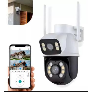Imagem de Câmera de Segurança Externa 360 Lente Dupla Rastreamento Zoom A28b - J