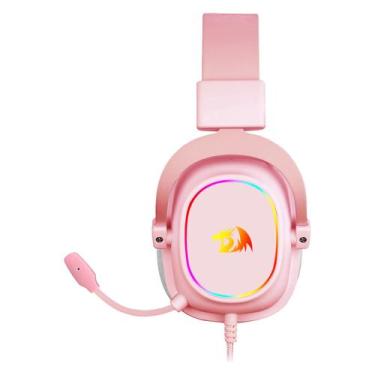 Imagem de Headset Gamer Redragon Zeus X H510P-RGB - com Fio - Driver 53MM - Rosa
