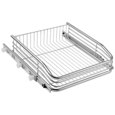 Imagem de Gaveta Fruteira Aramada Deslizante Aço Inox Corrediça 470mm Cozinha Fr