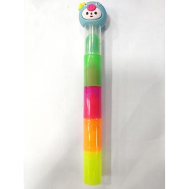 Imagem de Caneta Kit Marca Texto 4 Mini pessoas troque a tampa - Kaz, 2