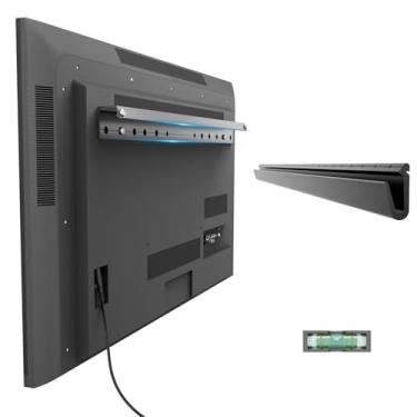 Imagem de Suporte para TV sem perfuração para drywall, suporte de parede para TV plana de 32 a 75 polegadas de até 68 kg, suporte de TV sem parafusos de perfil baixo, com todo o hardware incluído