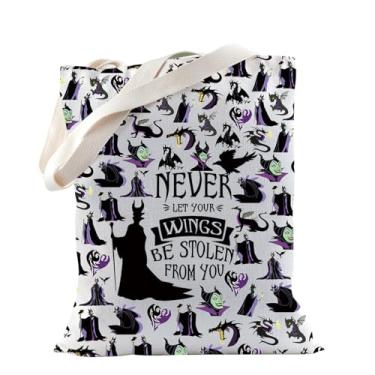 Imagem de TSOTMO Bolsa de presente de vilões do filme Evil Queen para fãs de filmes, vilões do mal, presente de bruxas más, Bolsa com asas