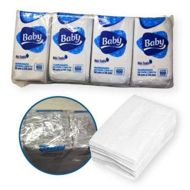Imagem de Guardanapo de Papel TV Branco Balcão Padaria Baby TBT - 14x14cm - FD 2