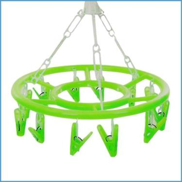 Imagem de Varal  Roupas Íntimas Cueca 12 Prendedores Colorido Oval Giratório Por