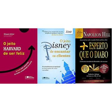 Imagem de Kit 3 livros O jeito harvard de ser feliz + O jeito Disney de encantar os clientes + Mais Esperto que o Diabo