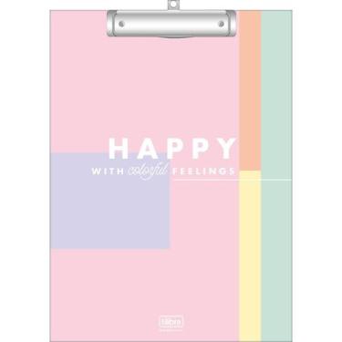 Imagem de Prancheta A4 Decorada Happy com Prendedor Metálico, Único
