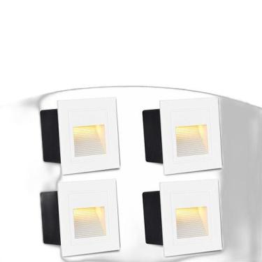 Imagem de 4 Balizador De Embutir Corredor Led 3000K Branco 3W Zan08 - Acende A L