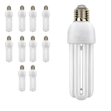 Imagem de Lampada Fluorescente 220v Kit 10 Uni 15w Energia Branco Frio
