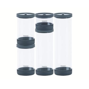 Imagem de Jogo de Potes de Vidro Herméticos Tramontina em Borossilicato com Tampa