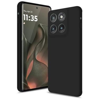 Imagem de Btstring Capa para Motorola Edge 2025, capa de silicone macio com proteção de câmera atualizada, capa fina à prova de choque com forro de microfibra antiarranhões, preta