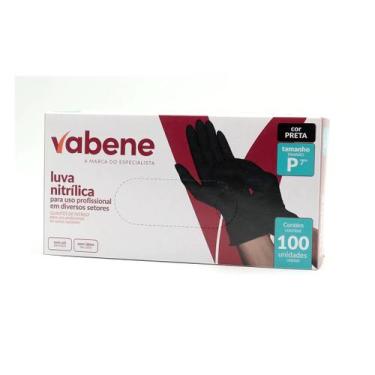 Imagem de Luva Descartável Nitrílica sem Pó Preta P CA 44034 com 100 Unidades Va