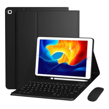 Imagem de Kit Capa para Samsung Tab A8 10.5in X200/X205: Capa para Tablet + Teclado Removível + Mouse