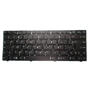 Imagem de Teclado para notebook para BR Layout para CCE Ultra Fino H125 N325 N345+ NH4CU Brasil BR Preto SEM Moldura Novo