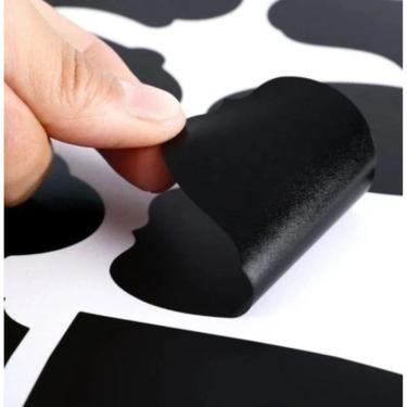 Imagem de Kit 24 Mini Etiquetas Adesivas em Vinil Lousa Preta 5x3 cm