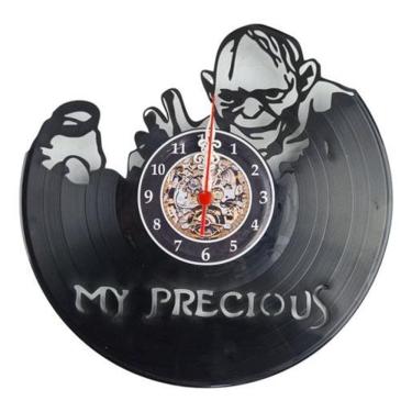Imagem de Relógio Artesanal Disco Vinil Senhor Dos Anéis My Precious