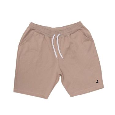 Imagem de Bermuda Moletinho Algodao Masculina Elastico Cintura Cordao Ajustavel Com Bolso Lateral e Traseiro