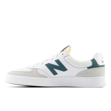 Imagem de New Balance Tênis masculino CT300 V3 Court, Branco/cinza brilhante/Spruce novo, 11 Wide