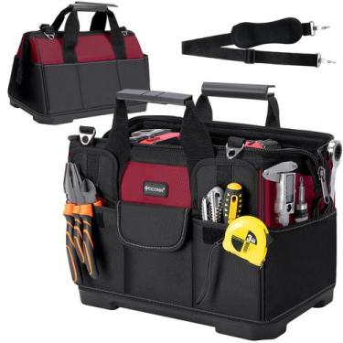 Imagem de Bolsa de ferramentas TICONN Heavy Duty com vários bolsos, base moldada