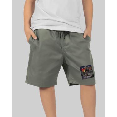 Imagem de Bermuda DR7 Street Tactel Infantil Skatista - Cinza-Unissex