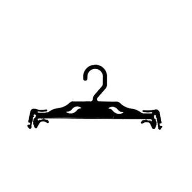 Imagem de Kit Cabide Plástico Para Lingerie Preto - 26 x 10 cm - MMF