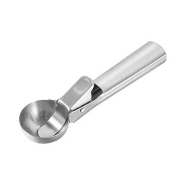 Imagem de Colher De Sorvete Premium Em Aço Inoxidável Com Gatilho Para Iogurte C