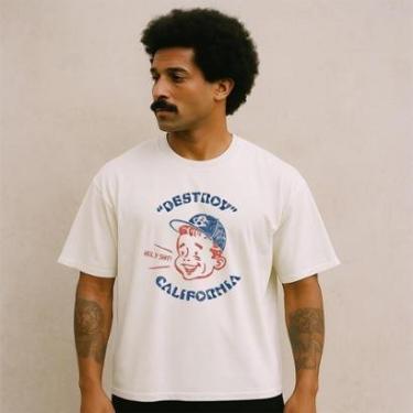 Imagem de Camiseta Oversized California Destroy Masculina Algodão Premium-Masculino