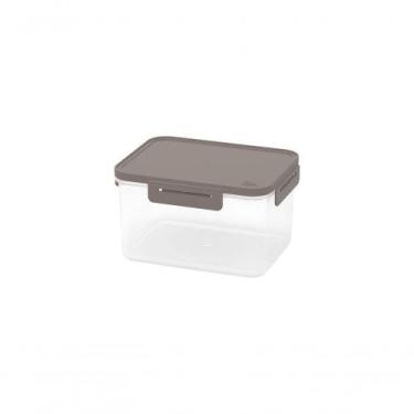 Imagem de Pote Hermético 1,6 L Retangular Plástico Cor Warm Gray Linha Hug Coza 