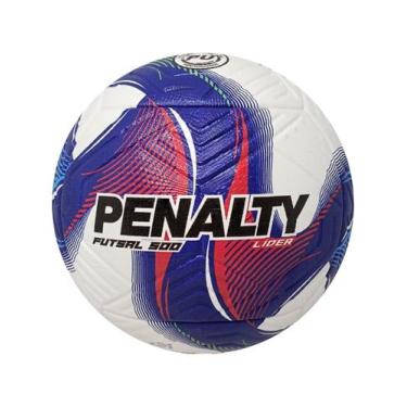 Imagem de Bola Futsal Penalty Líder Oficial Quadra Futebol Salão, Branco, Vermel