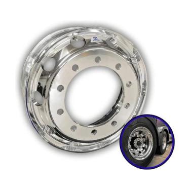 Imagem de Roda de Alumínio Alcoa Caminhão e Ônibus, Pneu 295 275, Aro 22,5 x 8,2
