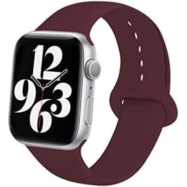Imagem de Pulseira Silicone compativel Apple Watch 38mm e 40mm - vinho - worldwi
