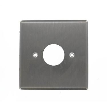Imagem de Leviton 84092-40 2 entradas de diâmetro único de 3,5 cm, placa de tomada de dispositivo, tamanho padrão, suporte de dispositivo, aço inoxidável