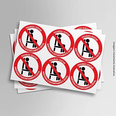 Imagem de Cartela Adesivo Identificação Assento Proibido Sentar