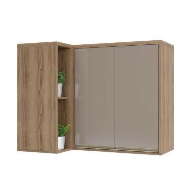 Imagem de Armário Aéreo Canto Reto 95cm 2 Portas 1 Prateleira Mel