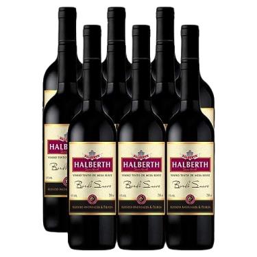 Imagem de Vinho Bordo Halberth Tinto Suave 750ml Kit 12 Unidades