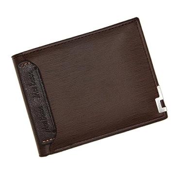Imagem de TOKSHOP Carteira Masculina Horizontal Slim de Bolso Impermeável para Cartões Cédulas Documentos com Acabamento Premium (Marrom Escuro)