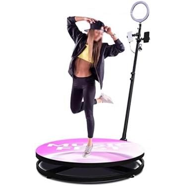Imagem de Máquina De Cabine Fotográfica 360 Para Festas, Cabine Fotográfica Em Câmera Lenta Com Suporte Ajustável, Para Festa De Casamento, Festa De Aniversário, Eventos De Grande Escala, Transmissão Ao Viv