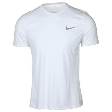 Imagem de Camiseta de corrida masculina Nike Dri-Fit Miler (2GG, branca)