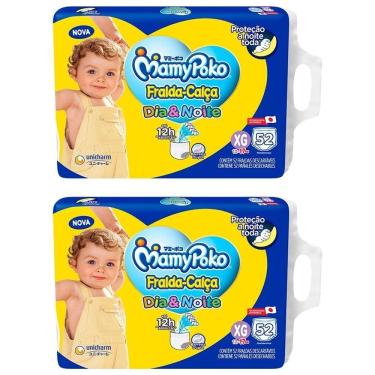 Imagem de Fralda Calça Descartável MamyPoko Dia&Noite | Giga XG 52 Tiras - Embalagem com 2 Unidades
