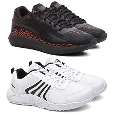 Imagem de Kit Tenis Masculino SPEED Urban + Tênis Running Academia - Preto/Branco - 42