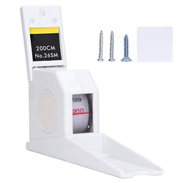 Imagem de Fita Métrica de para Parede, Régua Retrátil de Crescimento de Rolo de Estatura Medida Estadiômetro Montado na Parede para Uso Doméstico Ferramenta de ângulo Reto