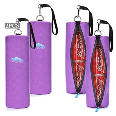 Imagem de Bolsa térmica de golfe, estojo de refrigerador de acampamento portátil, manga de cerveja impermeável macia unissex para bebidas/água engarrafada/guarda-chuva, para trabalho diário/viagem/caminhada - 2 peças