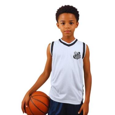 Imagem de Camiseta Infantil Santos Regata Basket Style Oficial - Revedor