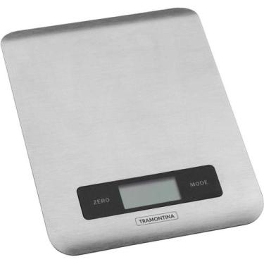Imagem de Balança Digital Tramontina Inox Para Cozinha Adatto Cinza