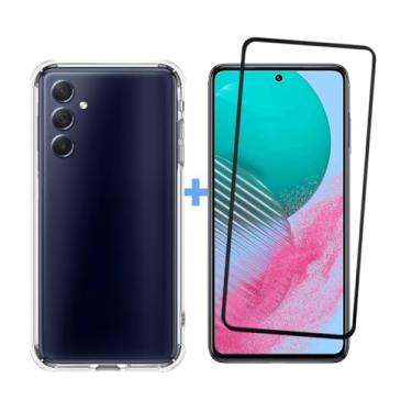Imagem de Capa Capinha Case Anti Impacto Transparente Premium Silicone + Película de Vidro 3D para Samsung Galaxy M54