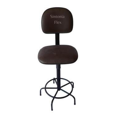 Imagem de Cadeira Secretaria Caixa Alta Base Ferro Sem Rodízio Corano - Sintonia