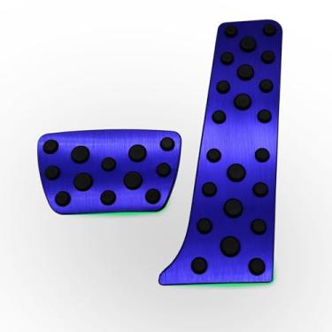 Imagem de Rxmgf Capa para pedal de acelerador a gás de freio compatível com Toyota Camry 2018-2024 Highlander 2020-2023 RAV4 2019-2023 Sienna 2021-2023 e compatível com Lexus ES LS UX (azul)