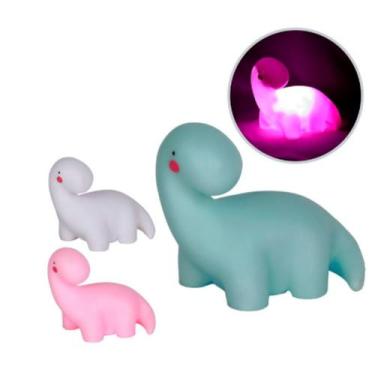 Imagem de Abajur Infantil Dinossauro Menino e Menina Luz de Led Fofa - Arts, Azu