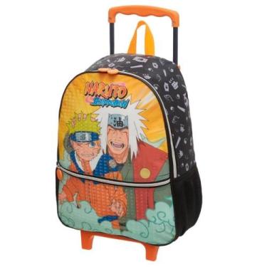 Imagem de Mochila Rodinhas Naruto/Jiraya Amarelo - Pacific 48x32x14 cm
