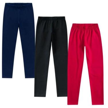 Imagem de Kit com 3 legging infantil kyly molettocon, 14